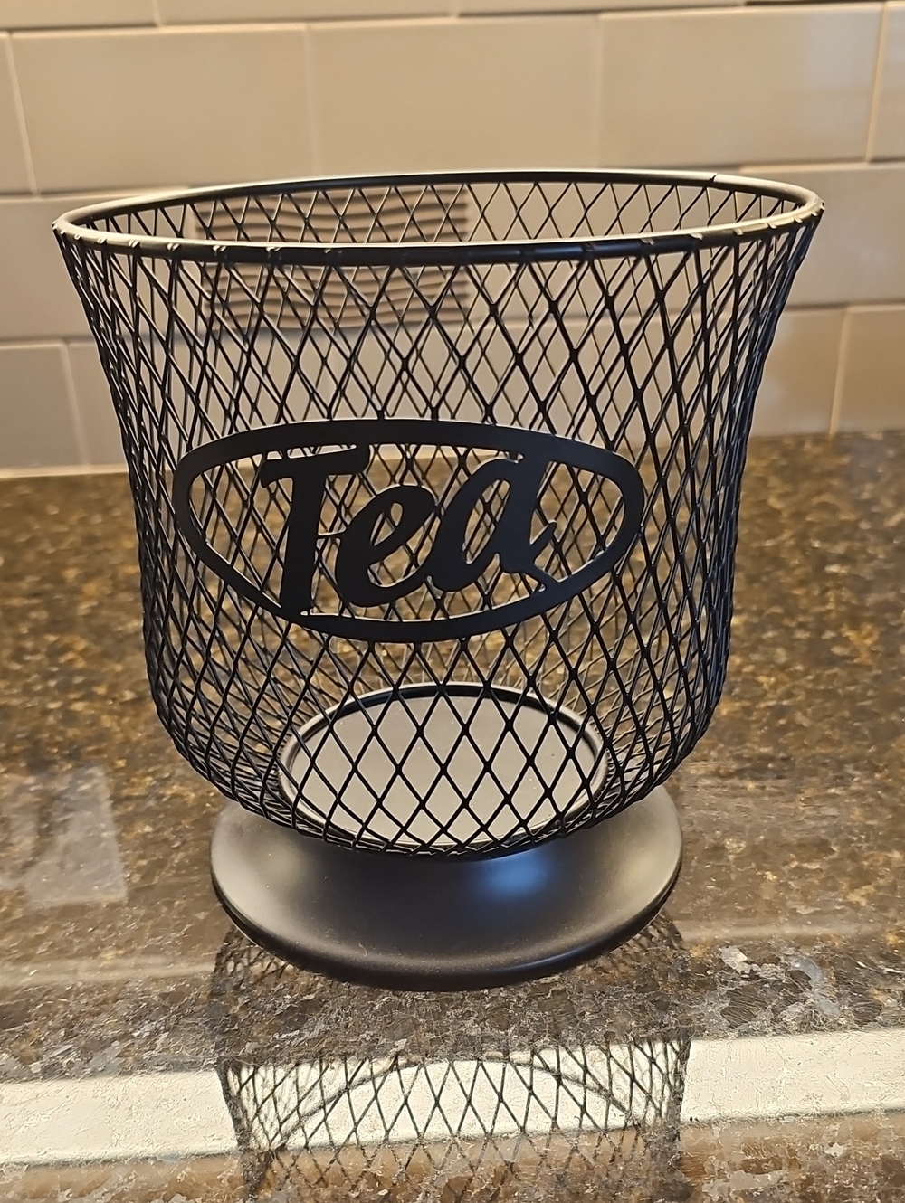 Black Mesh Tea Holder - Decorative Home Accent